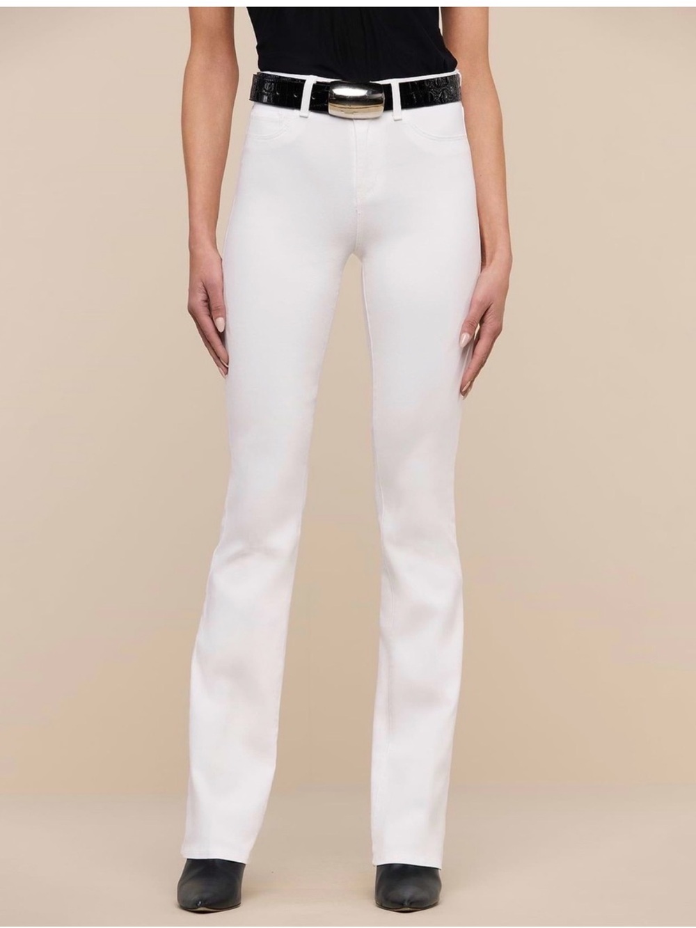 L’AGENCE Selma High-Rise Baby Bootcut White Jeans Size 24